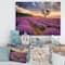 Designart - Sunrise & Dramatic Clouds Over Lavender Field VIII - Farmhouse Canvas Wall Art Print